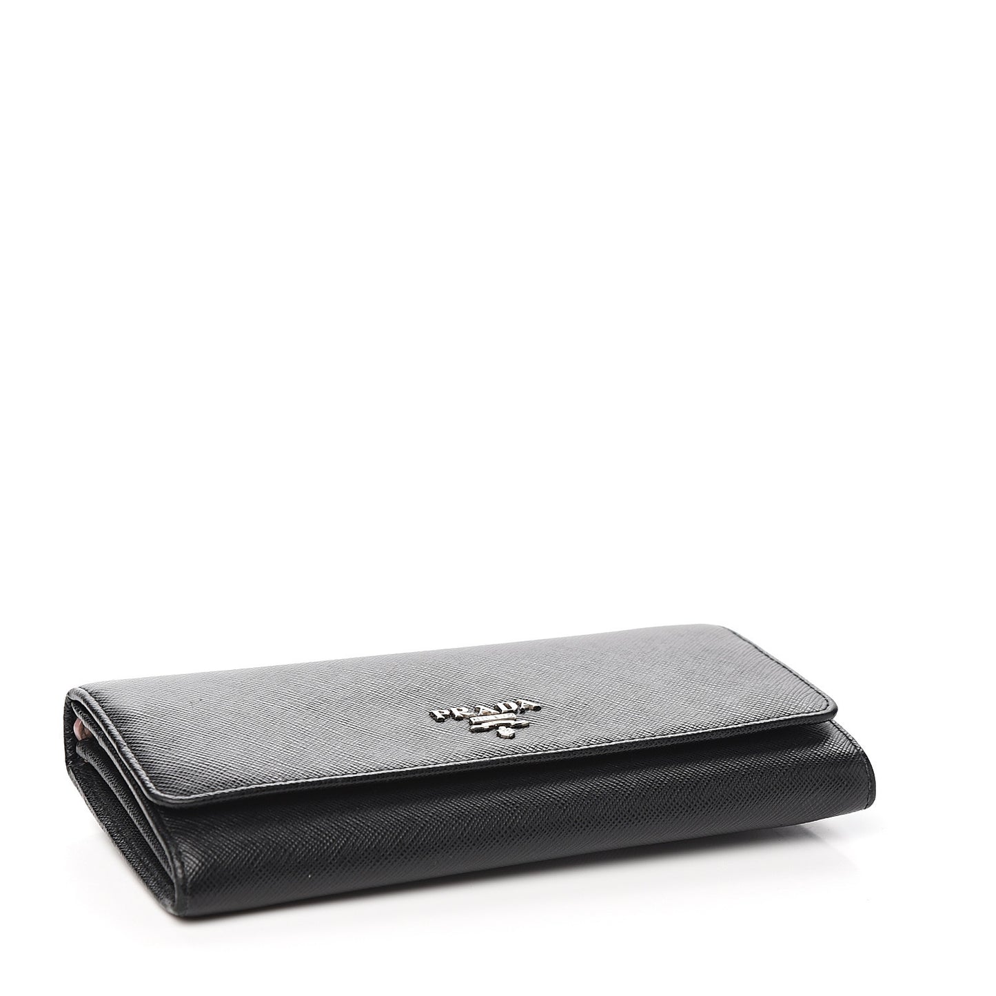 Saffiano Continental Flap Wallet Black
