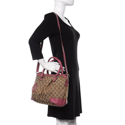 Gucci Monogram Medium Sukey Top Handle Peonia Flower 2 of 13