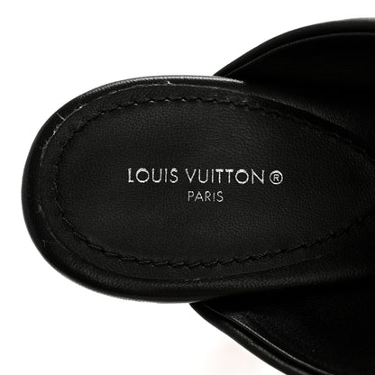 Louis Vuitton Lambskin Drapy Heel Mules 41 Black 8 of 11