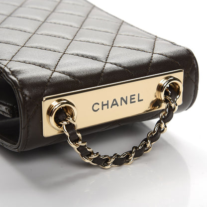 Chanel Lambskin Quilted Trendy CC Phone Holder Brown 10 of 10