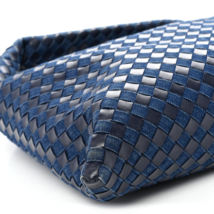 Bottega Veneta Denim Calfskin Intrecciato Large Hop Abyss Indigo 9 of 10
