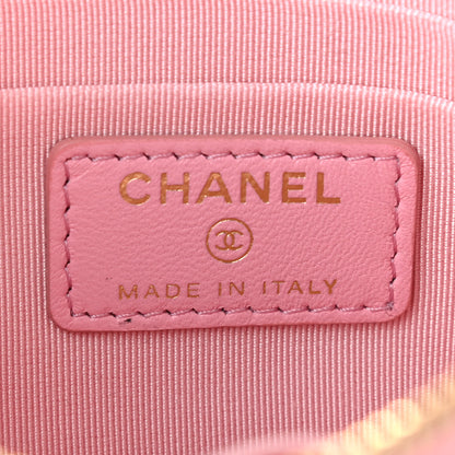 Chanel Lambskin Quilted Cosmetic Case Pink 6 of 7