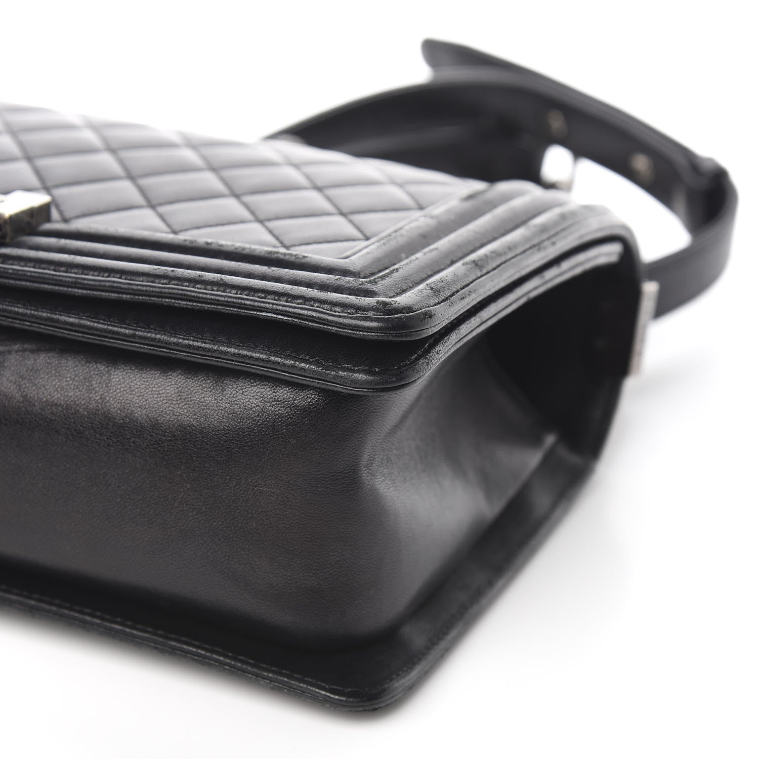 Chanel Lambskin Quilted Medium Boy Flap Black 11 of 12