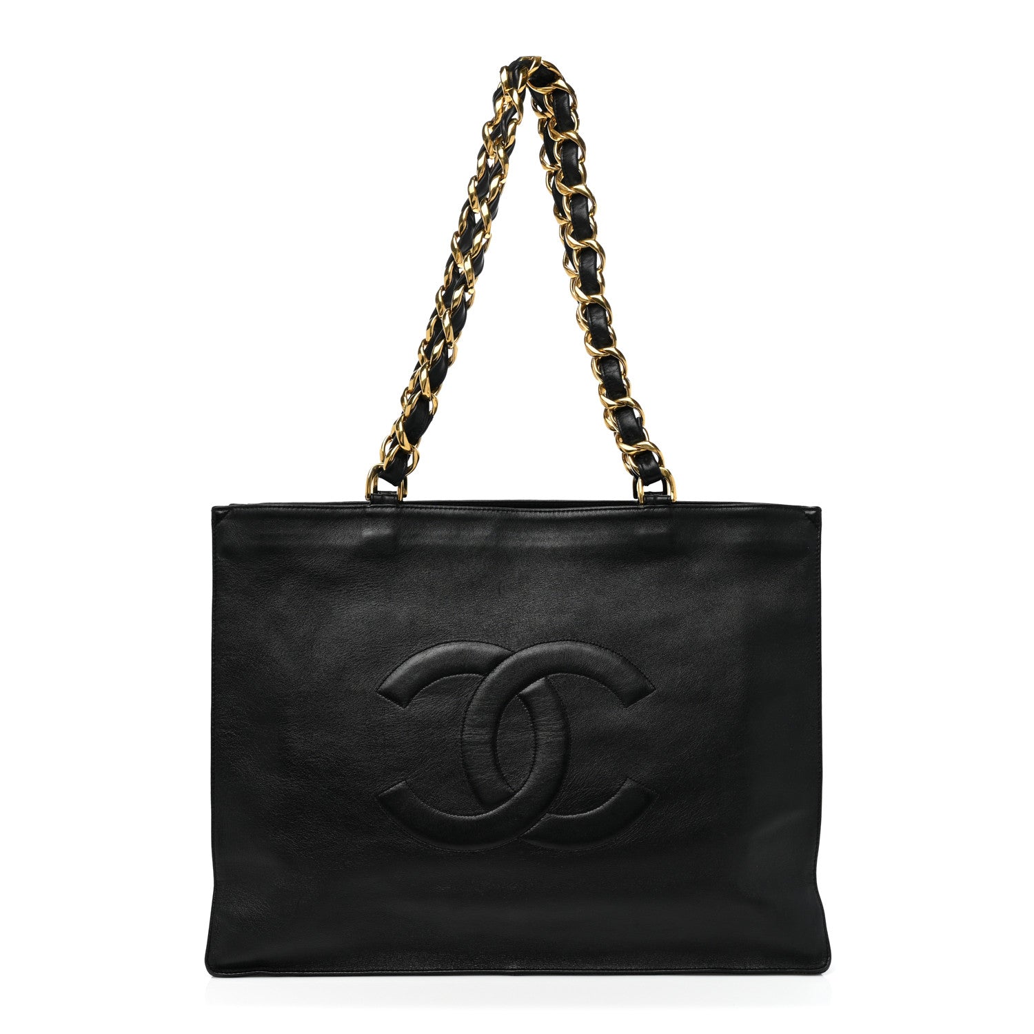 Chanel Lambskin CC Tote Black 1 of 11