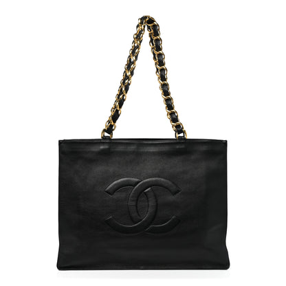 Chanel Lambskin CC Tote Black 1 of 11