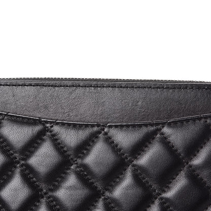 Chanel Lambskin Quilted Small Clutch With Chain Black 12 of 13