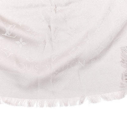 Louis Vuitton Silk Wool Monogram Shawl Greige 3 of 3
