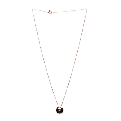 Cartier 18K Pink Gold Diamond Black Onyx XS Amulette de Cartier Pendant Necklace 3 of 5
