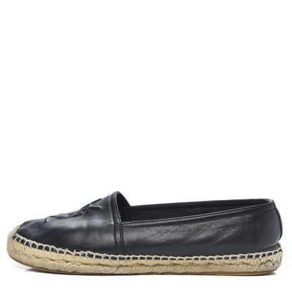 Saint Laurent Lambskin Monogram Espadrilles 38 Black 1 of 12