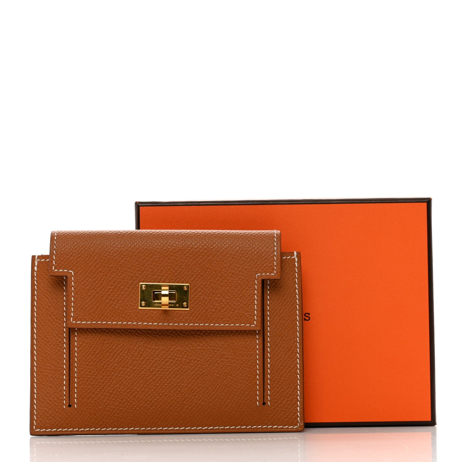 Hermes Epsom Kelly Pocket Compact Wallet Gold 8 of 8