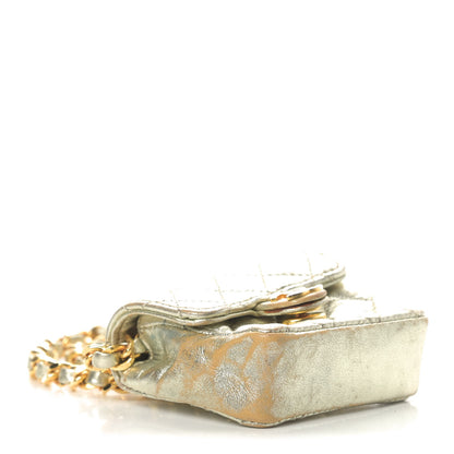 Chanel Metallic Lambskin Quilted Micro Mini Flap Gold 3 of 6