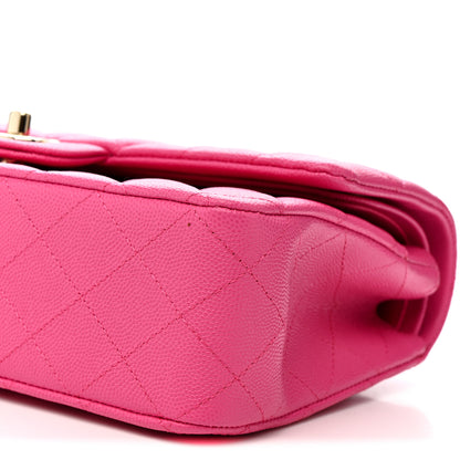 Chanel Caviar Quilted Medium Double Flap Pink Pink 10 of 11