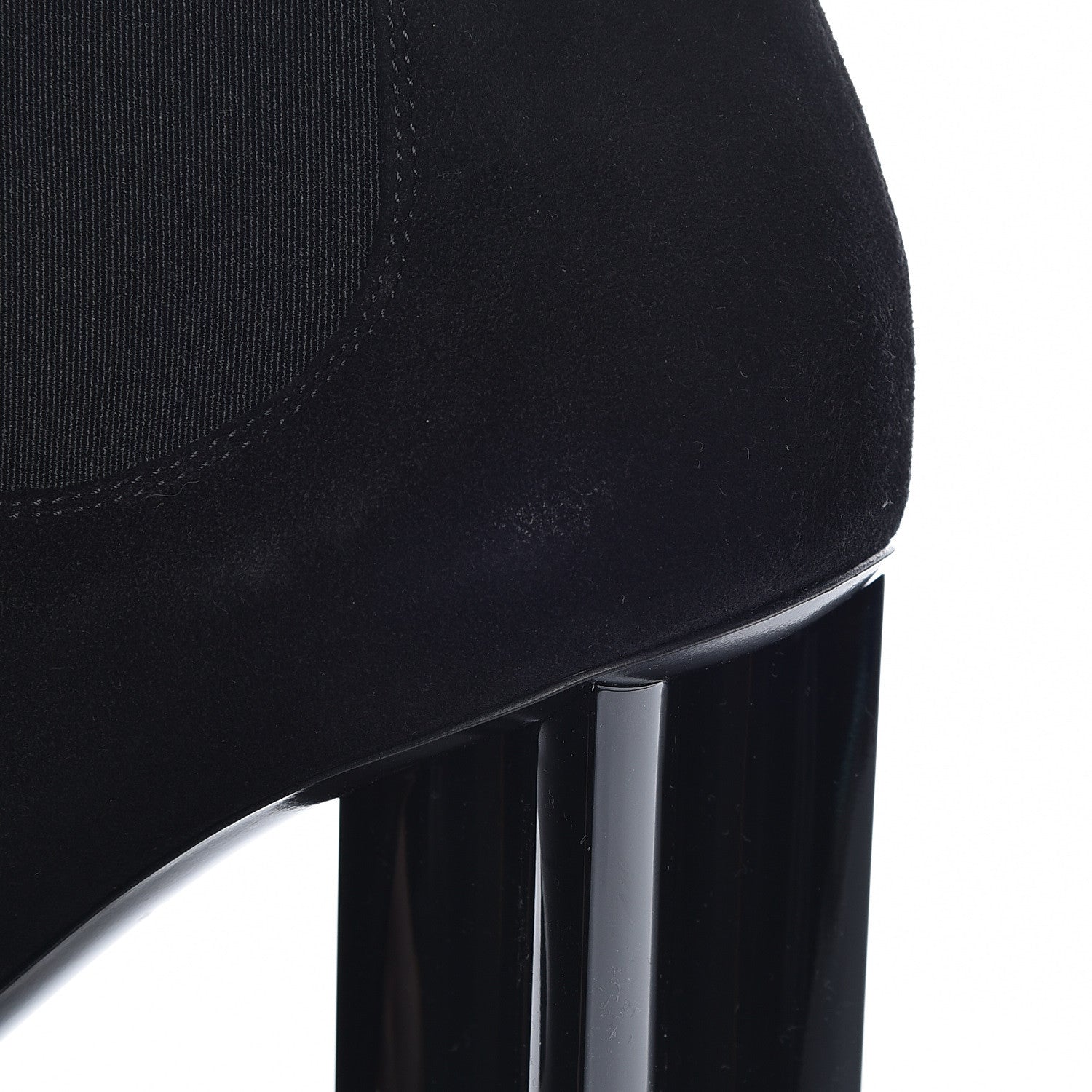 Louis Vuitton Suede Monogram Uniformes Cap Toe Chelsea 80mm Ankle Boots 38 Black 10 of 10