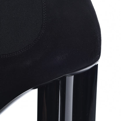 Louis Vuitton Suede Monogram Uniformes Cap Toe Chelsea 80mm Ankle Boots 38 Black 10 of 10