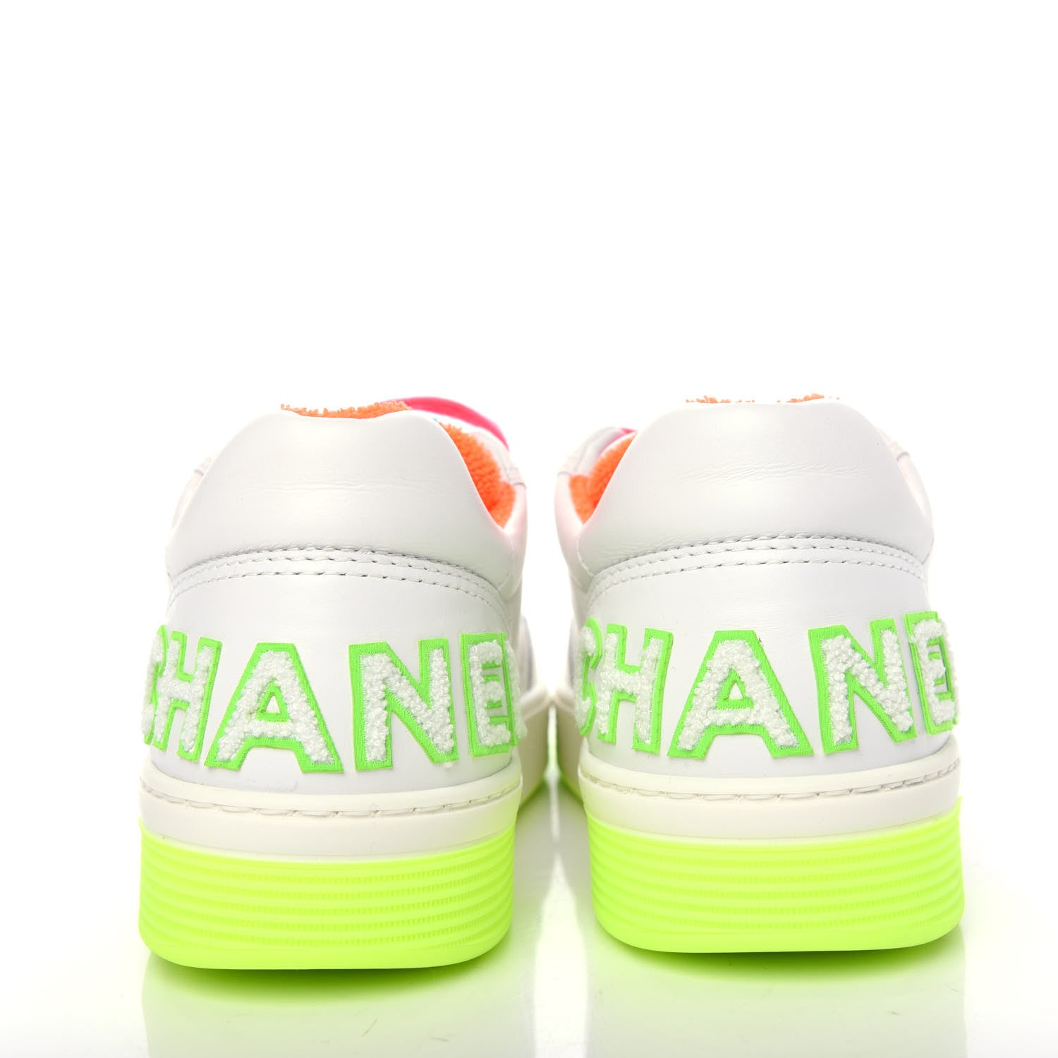 Chanel Calfskin Womens Logo Sneakers 40.5 White Multicolor 7 of 11