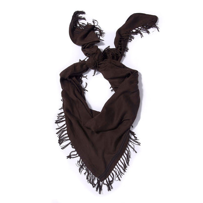 Gucci Modal Cashmere Monogram Fringe Scarf Dark Brown 1 of 4