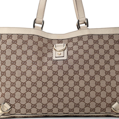 Gucci Monogram Large Abbey Tote Off White 8 of 19