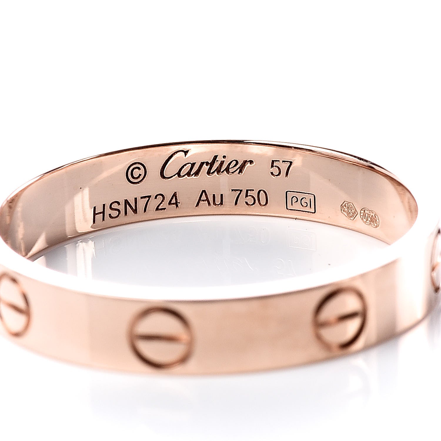 Cartier 18K Pink Gold 3.5mm LOVE Wedding Band Ring 57 8 4 of 5