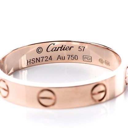 Cartier 18K Pink Gold 3.5mm LOVE Wedding Band Ring 57 8 4 of 5