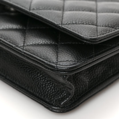 Chanel Caviar Quilted Wallet on Chain WOC Black 9 of 9