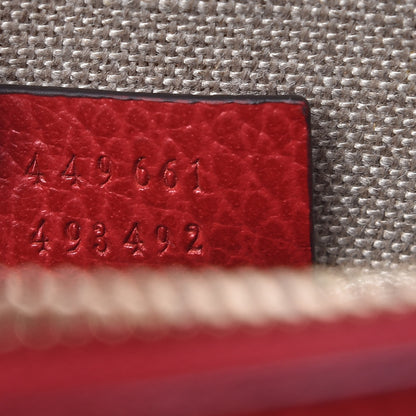 Gucci Dollar Calfskin Small GG Charm Dome Bag Red 10 of 10