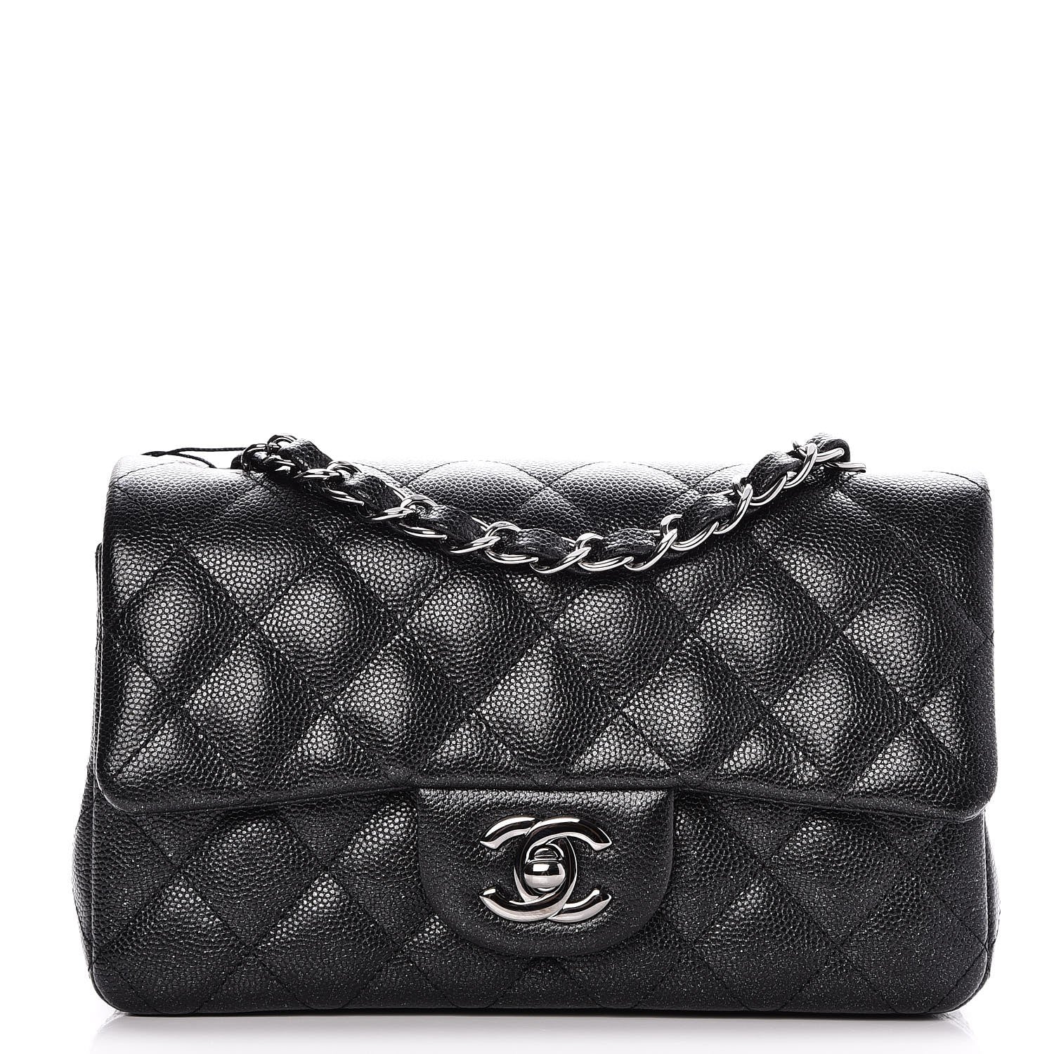 Chanel Iridescent Caviar Quilted Mini Rectangular Flap Black 1 of 9