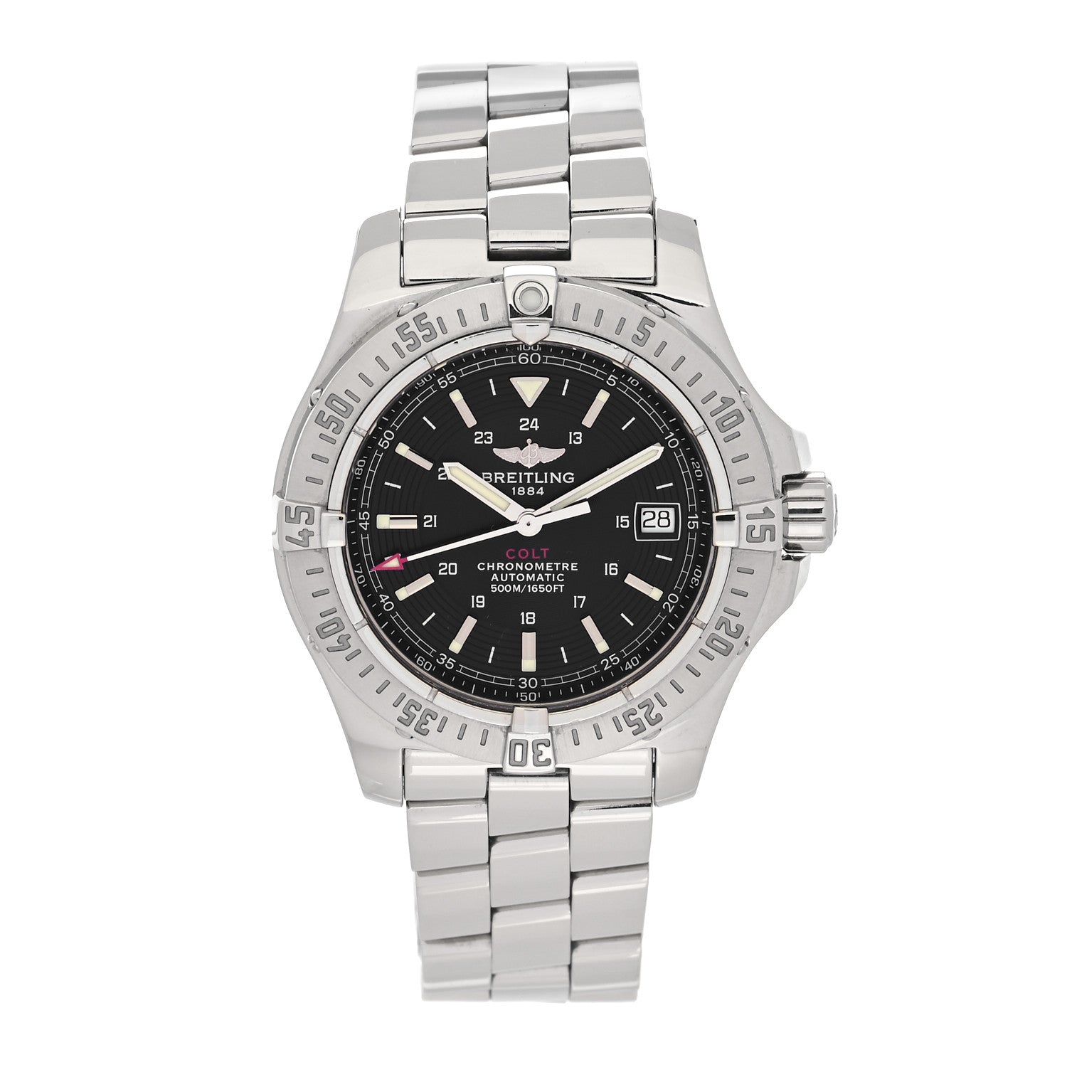 Breitling Stainless Steel 41mm Colt Automatic Watch Black A17380 1 of 4