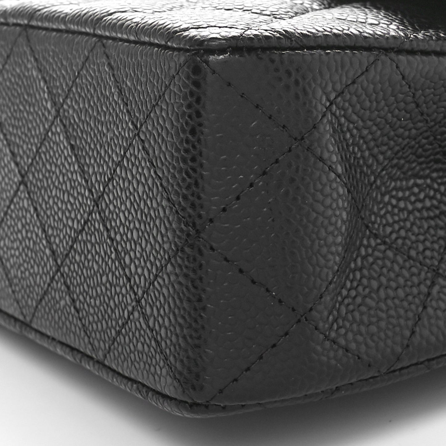 Caviar Quilted Small Double Flap Black