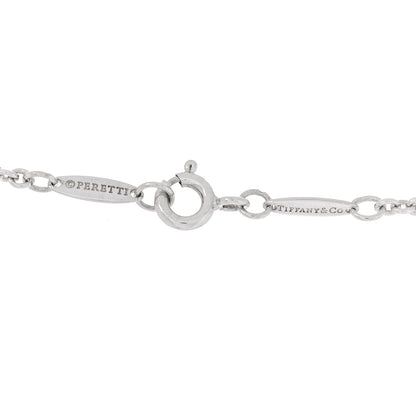 Tiffany Sterling Silver Pearl 9-9.5mm Elsa Peretti Open Heart Lariat Necklace 3 of 5
