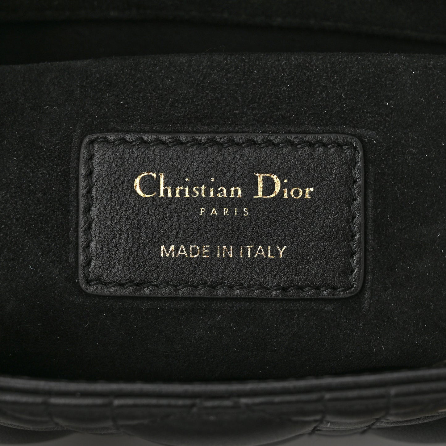 Lambskin Cannage Medium Lady D-Joy Black