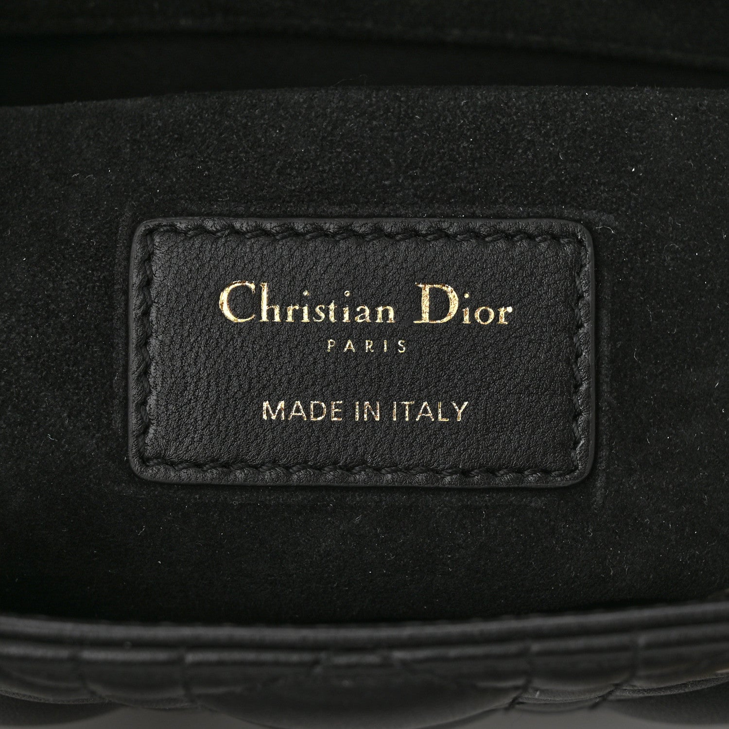 Christian Dior Lambskin Cannage Medium Lady D-Joy Black 6 of 11