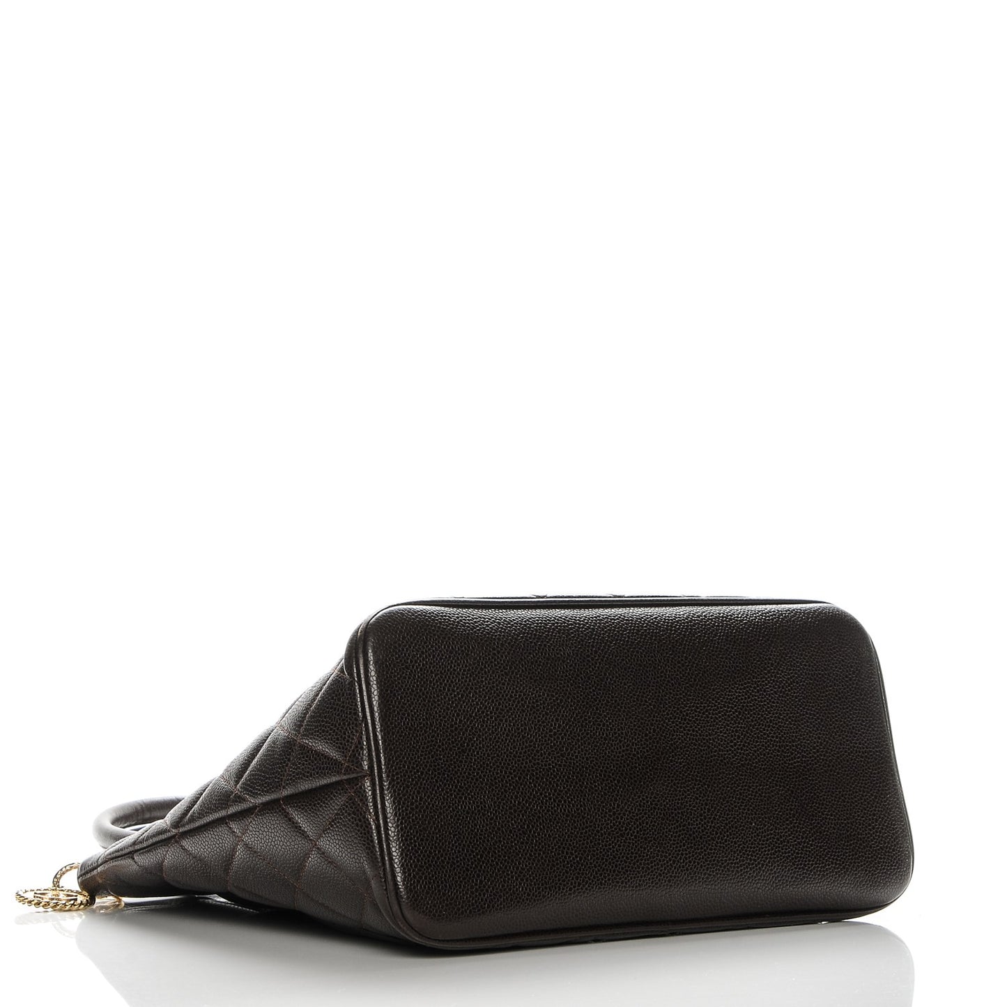 Caviar Quilted Medallion CC Tote Dark Brown