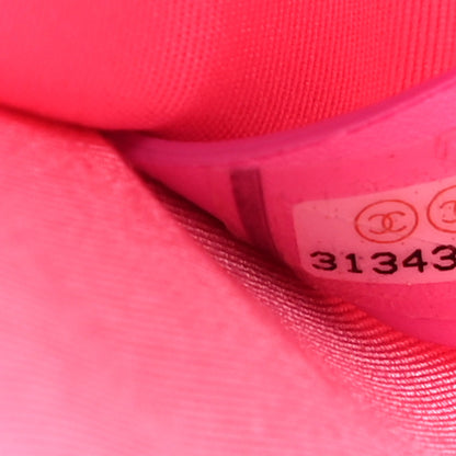 Chanel Denim Quilted Small Messenger Flap Neon Pink 7 of 12