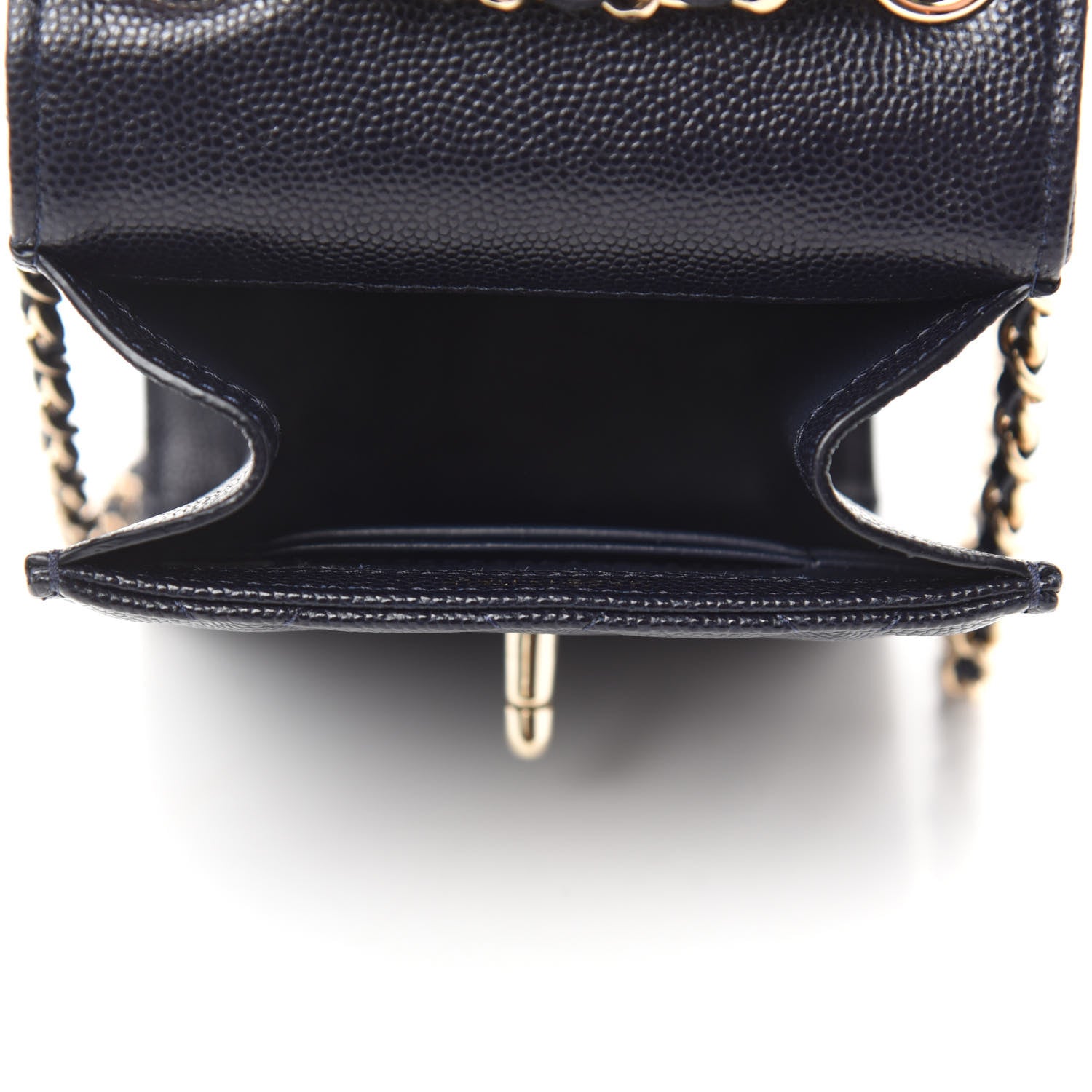 Chanel Caviar Quilted Classic Phone Holder Navy 5 of 11