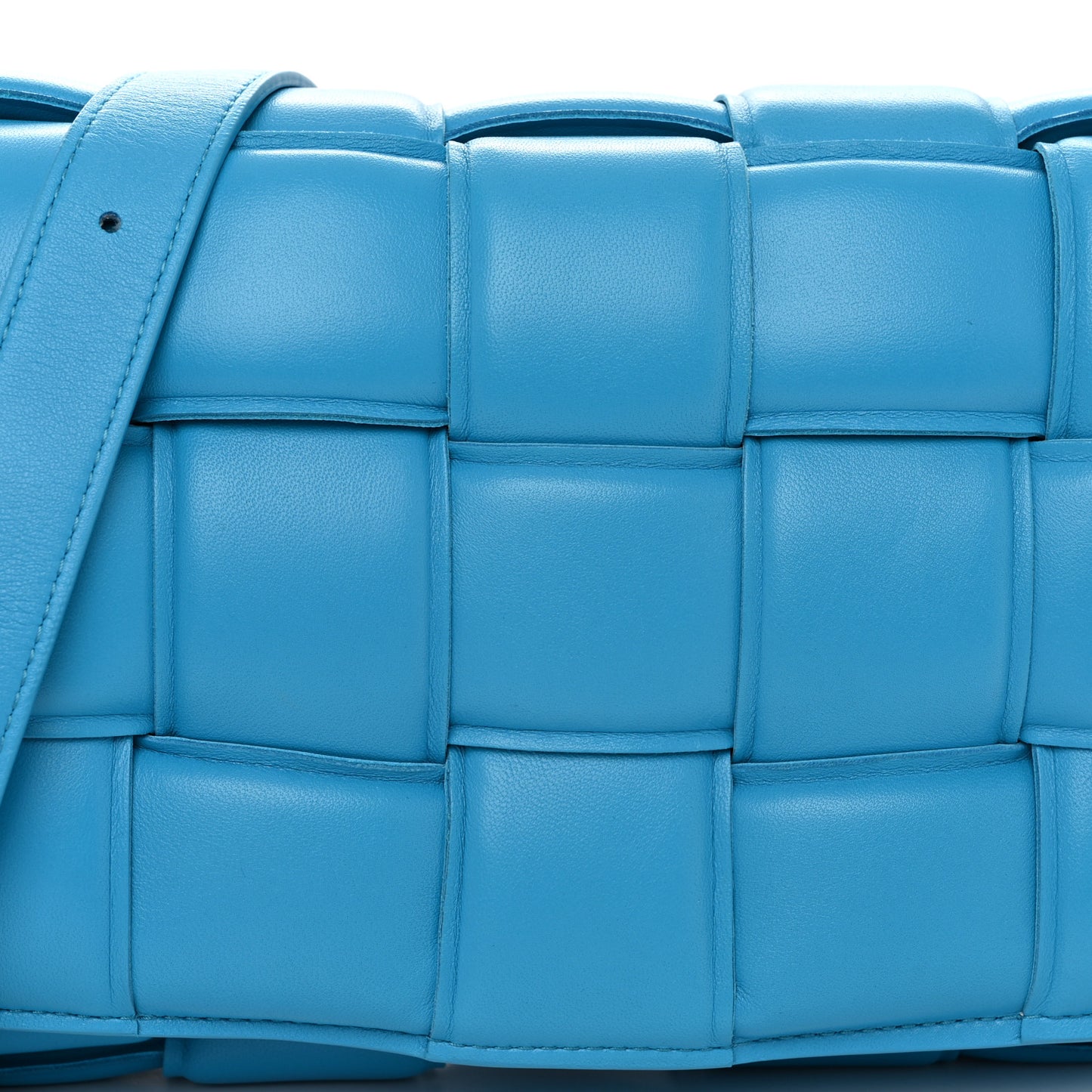 Nappa Maxi Intreccio Padded Cassette Crossbody Bag Pool