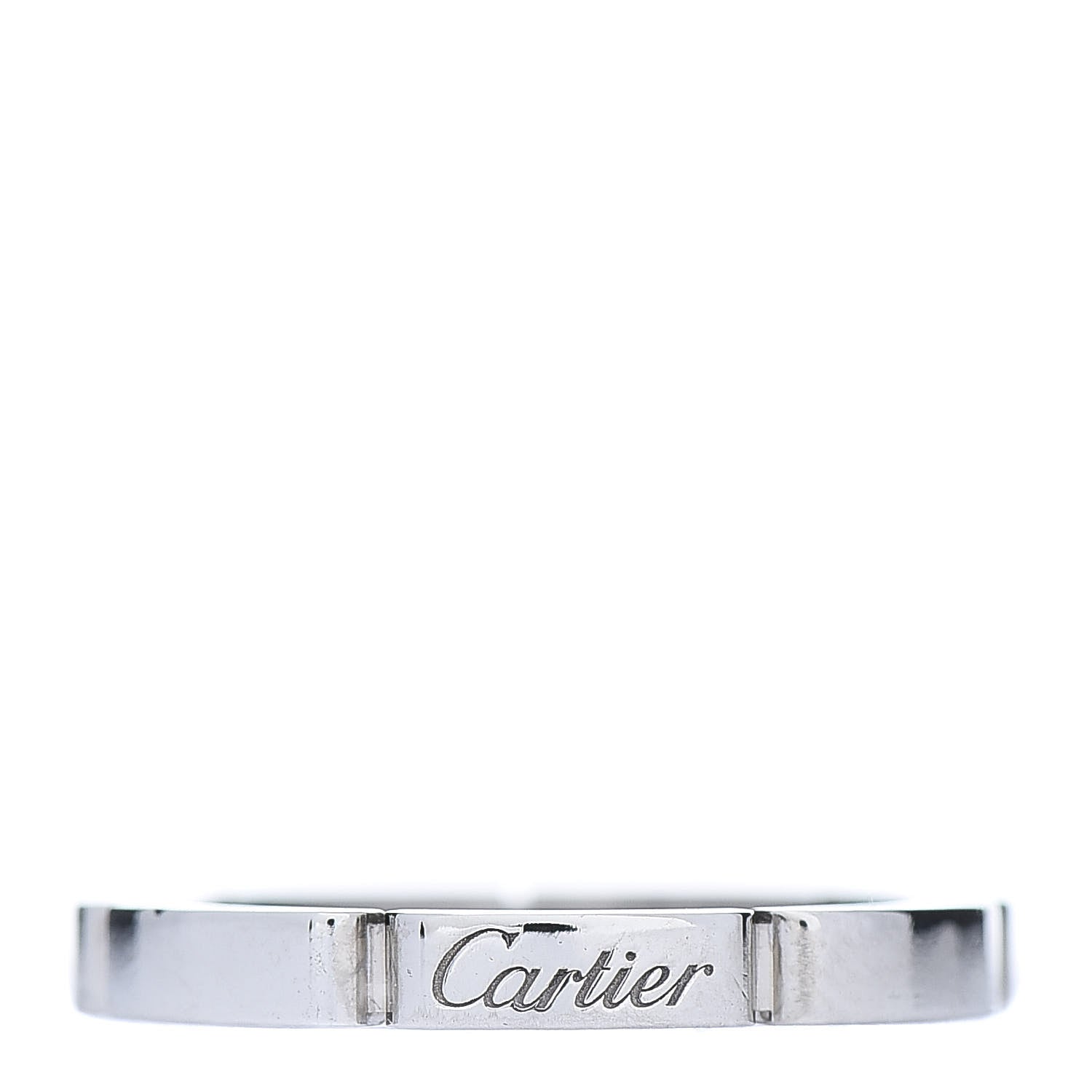 Cartier 18K White Gold 2.5mm Maillon Panthere Wedding Band Ring 52 6 1 of 5