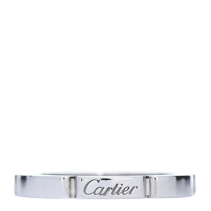 Cartier 18K White Gold 2.5mm Maillon Panthere Wedding Band Ring 52 6 1 of 5