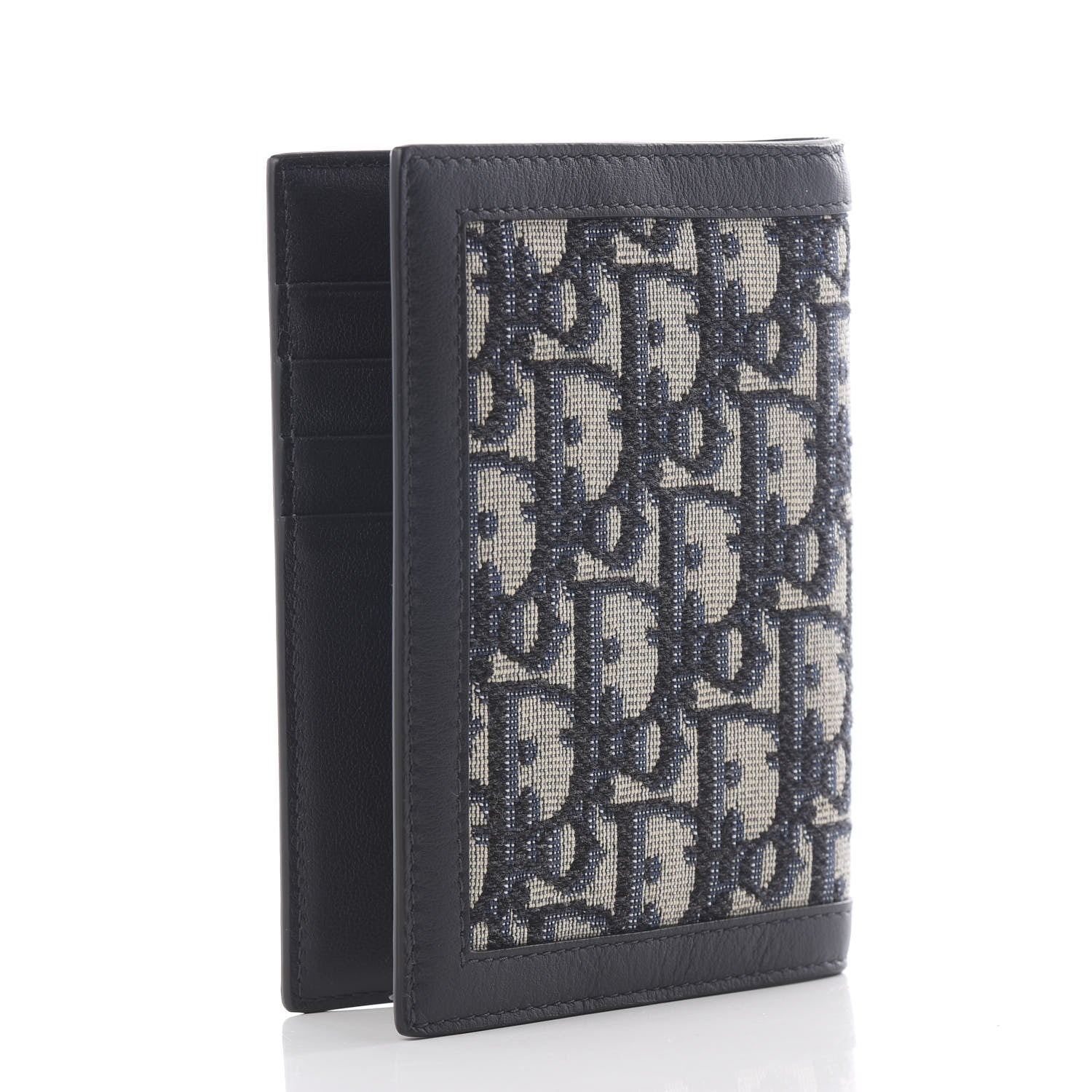 Christian Dior Calfskin Oblique Passport Holder Blue 2 of 7