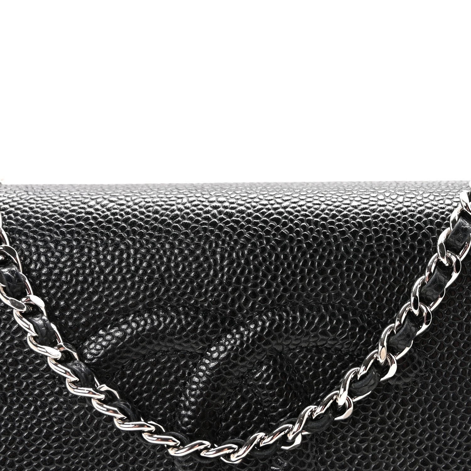 Chanel Caviar Timeless CC Wallet On Chain WOC Black 8 of 11