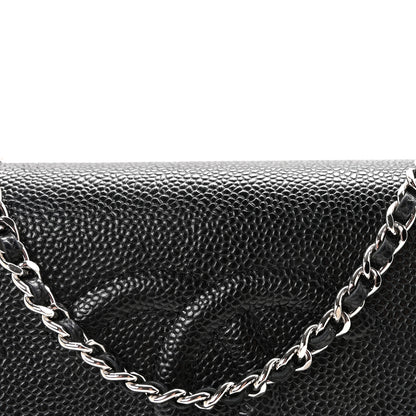 Chanel Caviar Timeless CC Wallet On Chain WOC Black 8 of 11