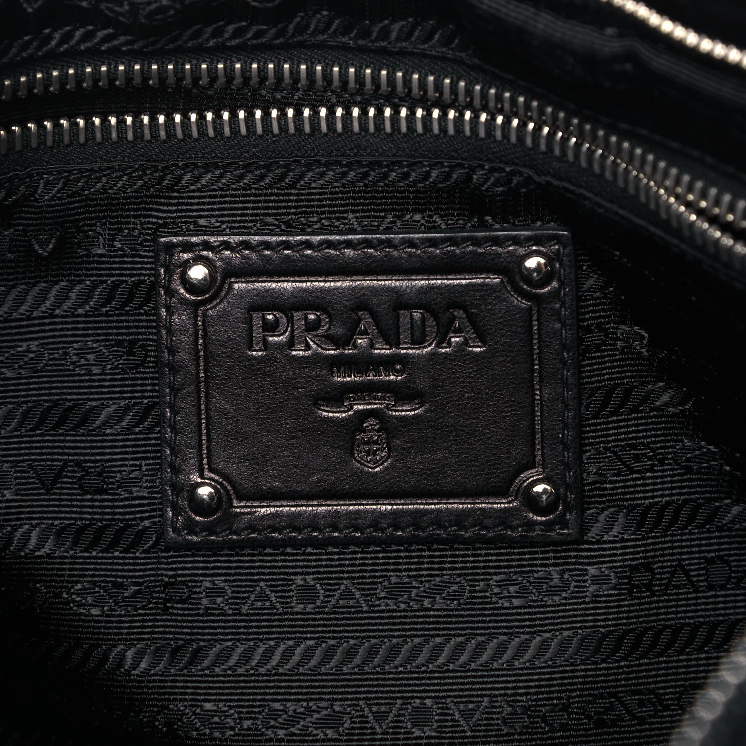 Prada Nappa Ruffle Pochette Bag Black 6 of 9