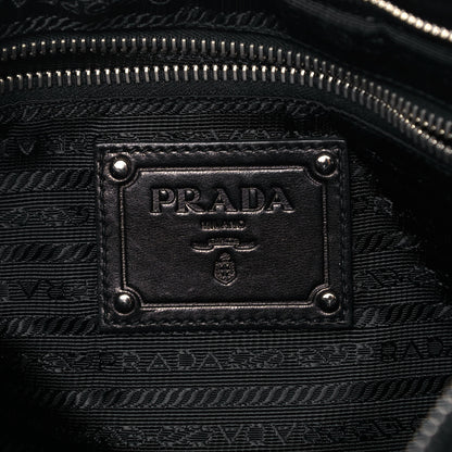 Prada Nappa Ruffle Pochette Bag Black 6 of 9
