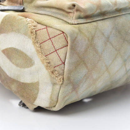 Chanel Graffiti Printed Canvas Medium Backpack Beige 8 of 9