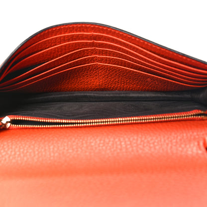 Gucci Dollar Calfskin Medium Betty Chain Wallet Sun Orange 5 of 10