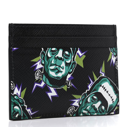 Prada X UNIVERSAL STUDIOS Saffiano Frankenstein Card Holder Menta 3 of 7