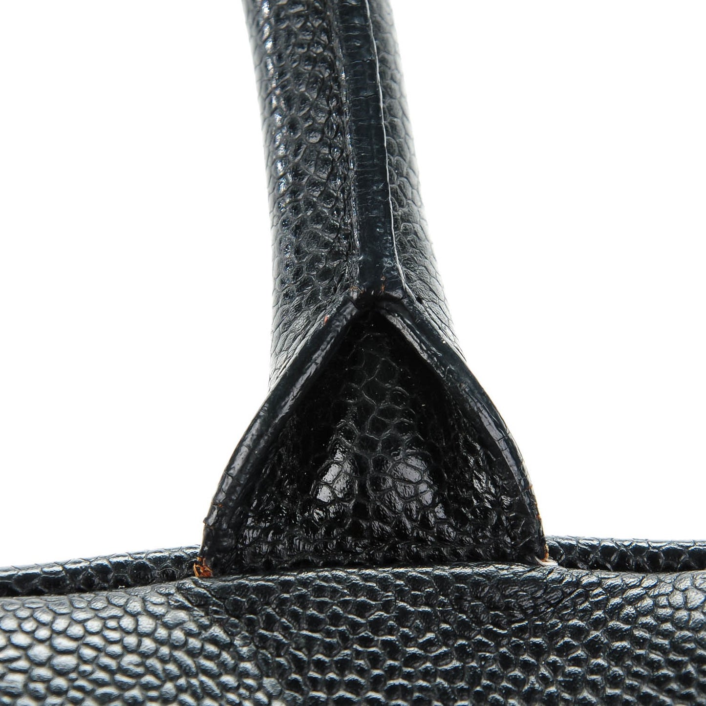 Caviar Quilted Large Bowler Black