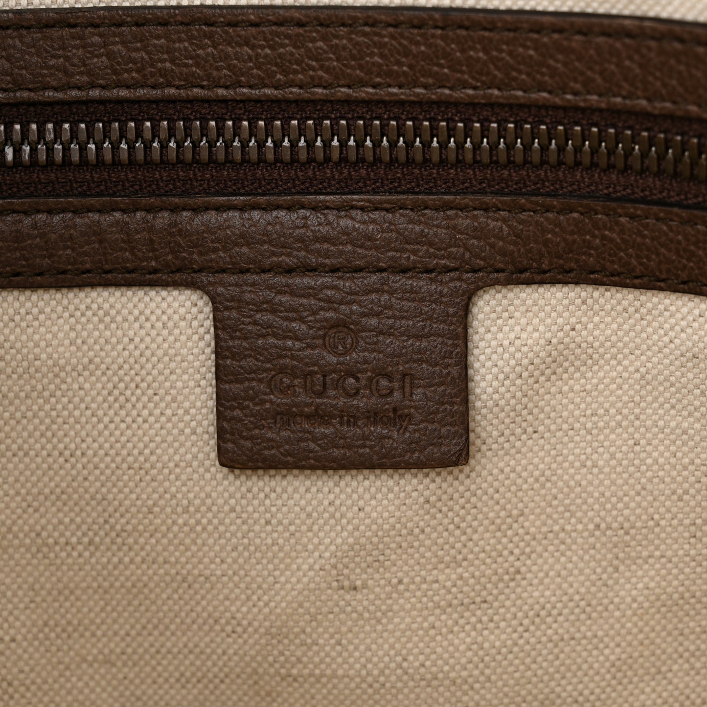 GG Supreme Monogram Web Small Ophidia Half Moon Hobo Brown