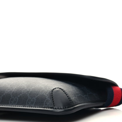 Gucci GG Supreme Monogram Web Slim Belt Bag Black Grey 9 of 11