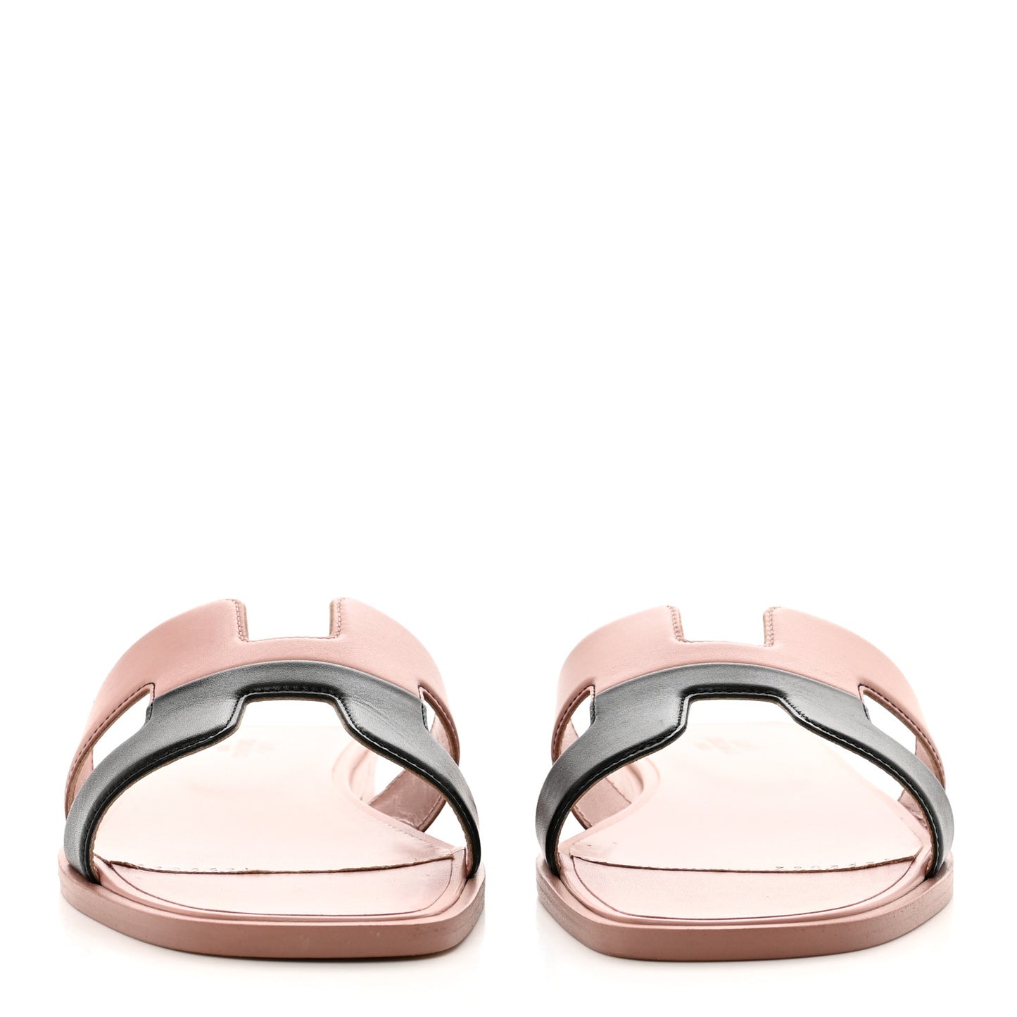 Box Calfskin Oran Sandals 39 Black Vieux Rose