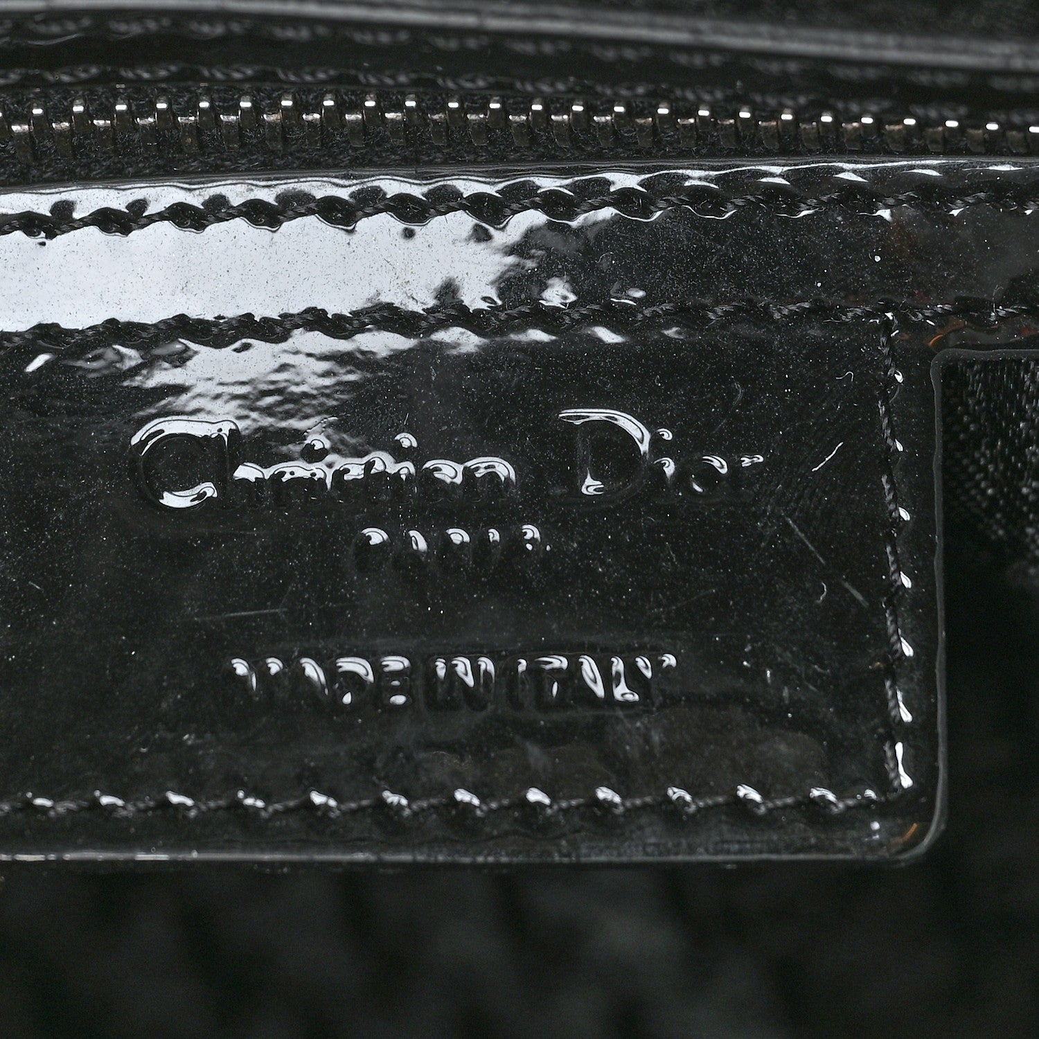 Christian Dior Patent Cannage Large Lady Dior Black 6 of 10